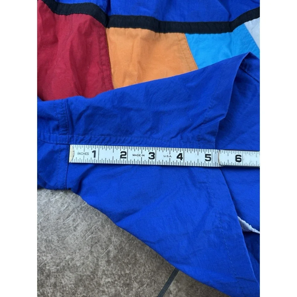 Vintage Color Block Hobie Mens Swimsuit 90s Swim Shorts Blue Multicolor Medium - Picture 9 of 9